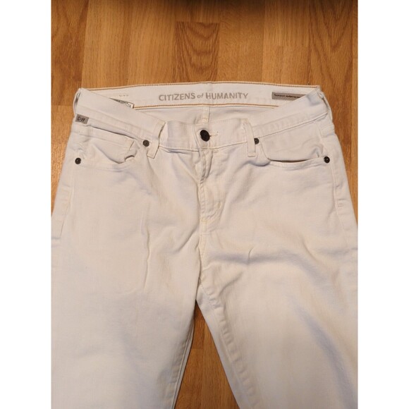 Citizens of Humanity Jeans Womens 27 White Thompson Medium Rise Crop Skinny - Picture 4 of 13